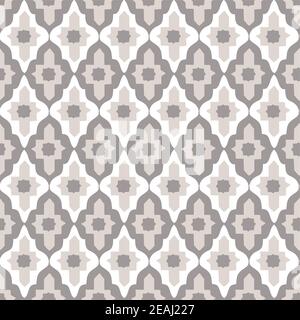 Handgezeichnete Sterne prägten marokkanisches nahtloses Muster für Ramadan Kareem Grußkarten, islamische Hintergründe, Stoff, Webbanner. Portugiesische Azulejos Stock Vektor