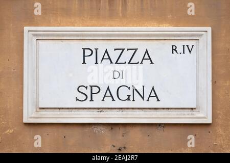 Straße: Piazza di Spagna (Spanien Square) in Rom Stockfoto