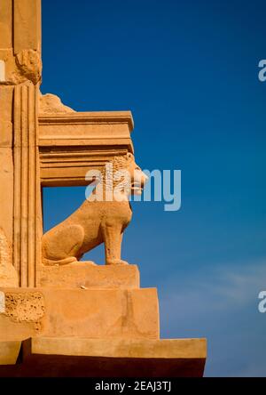 Das Mausoleum von bes, Tripolitania, Sabratha, Libyen Stockfoto