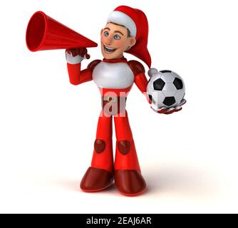 Spaß Super Santa Claus - 3D-Darstellung Stockfoto