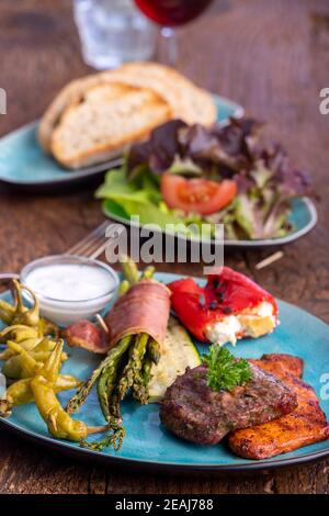 gegrilltes Fleisch Stockfoto