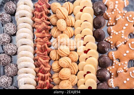 traditionelle tschechische hausgemachte weihnachtsplätzchen Stockfoto