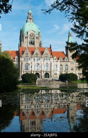 Neues Rathaus von Hannover Stockfoto