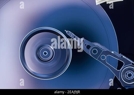 Öffnen Festplatten Stockfoto