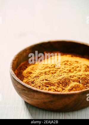 Garam Masala in Glas Stockfoto