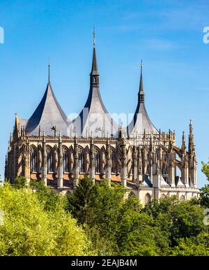 Kutna Hora. St Barbara Kathedrale, UNESCO-Welterbe, Tschechische Republik Stockfoto