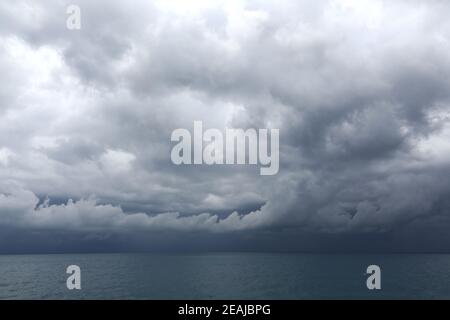 Regen Sie im Meediterranean Meer, Ligurien, Italien, Europa Stockfoto