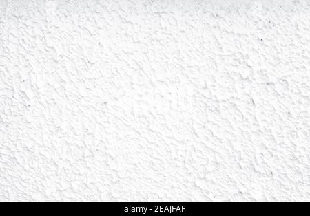 Raue Oberfläche weiße Zementwand. Weiße Wand Textur abstrakter Hintergrund. Modernes Design mit weißem Hintergrund. Einfache abstrakte Tapete. Weiße Textur. Betonoberfläche. Außenwand aus Beton. Stockfoto