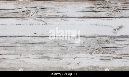 Hintergrund von weiß bemalten Holzplanken Stockfoto