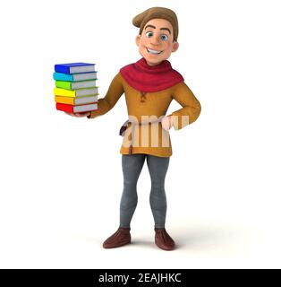 3D-Darstellung eines mittelalterlichen historischen Charakters Stockfoto