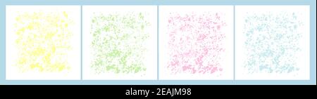 Abstraktes Poster mit geometrischen Formen und Punkten. Modisches Design. Modernes Bannerdesign. Pastell Kreise Textur auf weißem Hintergrund Stockfoto