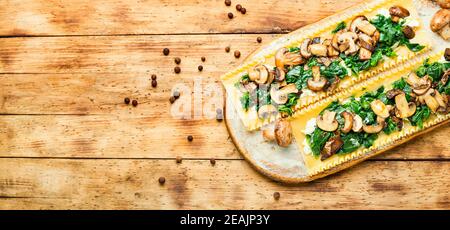 Traditionelle italienische Lasagne Stockfoto