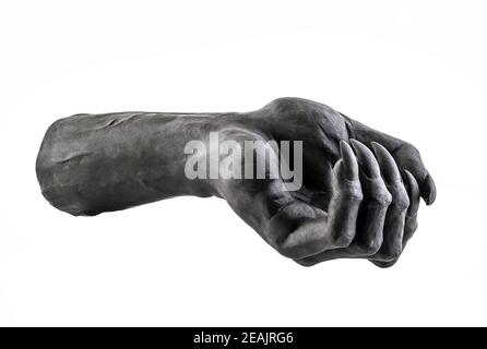 Gruselige Monster Klaue isoliert auf weißem Hintergrund Stockfoto