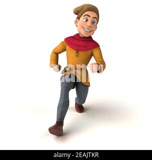 3D-Darstellung eines mittelalterlichen historischen Charakters Stockfoto