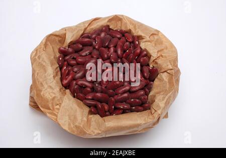 Säcke mit Bohnen Stockfoto