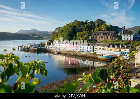 Hafen von Portree, Isle os Skye Stockfoto