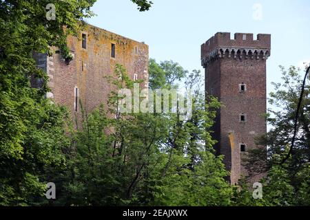 Ehemalige Staatsburg Lechenich, Wasserburg aus dem 14th. Jahrhundert Stockfoto