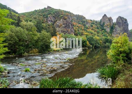 Deutschland, Rheinland-Pfalz - Bad MÃ¼nster am Stein-Ebernburg an der nahe Stockfoto