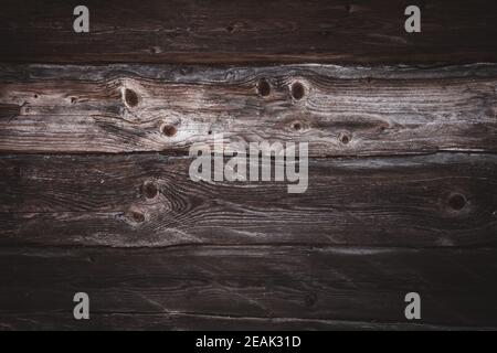 Alte Holzbretter. Rustikaler Hintergrund mit braunen Brettern Stockfoto