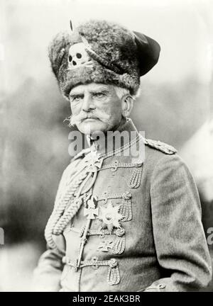 Anton Ludwig Friedrich August von Mackensen (1849-1945), geb. August Mackensen, war eine deutsche Feldmarschall. Er mit extremen Erfolg während ein Einschaltbefehl gegeben wurde Stockfoto