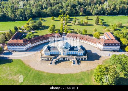 Stuttgart Solitude Schloss Luftbild Ansicht Architektur Reise in Deutschland Stockfoto