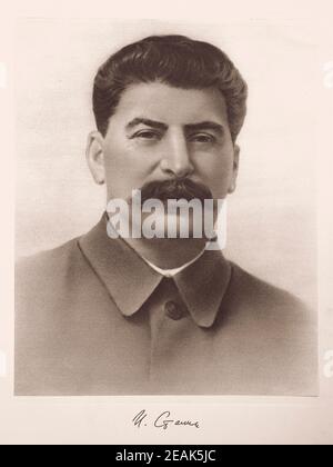 Joseph Stalin. Joseph Stalin (1878 - 1953) war ein georgischer Revolutionär und Sowjetrepolitiker, der die Sowjetunion von Mitte der 1920er Jahre bis 1953 leitete Stockfoto