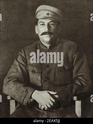 Joseph Stalin. Joseph Stalin (1878 - 1953) war ein georgischer Revolutionär und Sowjetrepolitiker, der die Sowjetunion von Mitte der 1920er Jahre bis 1953 leitete Stockfoto