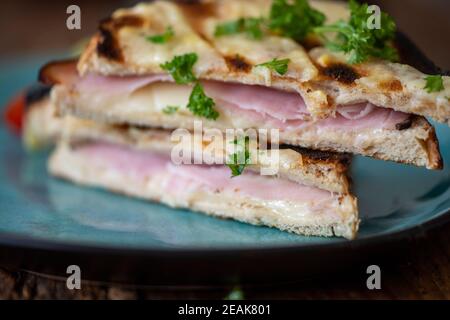 Croque monsieur Stockfoto