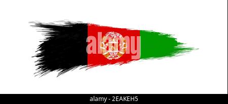 Flagge Afghanistans in Grunge Pinselstrich, Vektor Grunge Illustration. Stock Vektor