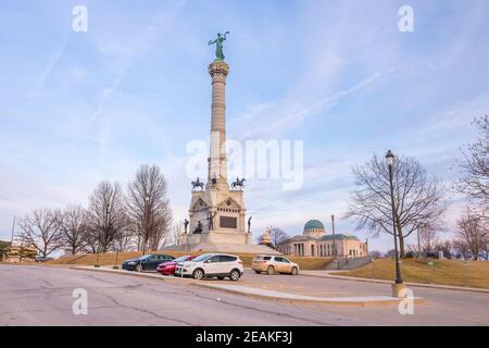 Denkmal befindet sich auf dem Gelände der Landeshauptstadt südlich des Capital Building in des Moines Stockfoto