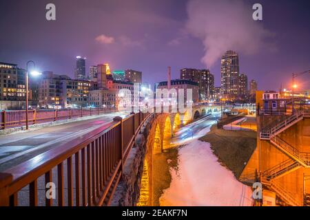 Minneapolis Downtown Skyline in Minnesota, USA Stockfoto