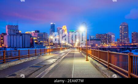 Minneapolis Downtown Skyline in Minnesota, USA Stockfoto