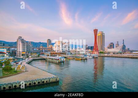 Hafen von Kobe Skyline in Japan Stockfoto