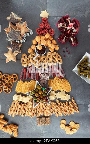 Herzhafte Snacks für die Feiertage Stockfoto