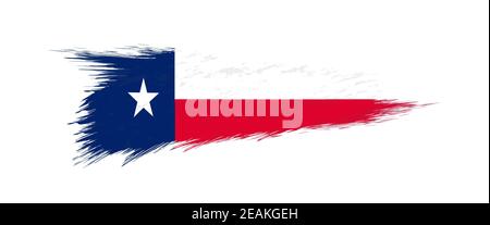 Flagge von Texas US State in Grunge Pinselstrich, Vektor Grunge Illustration. Stock Vektor