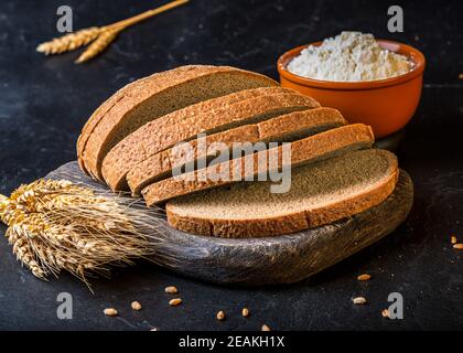 Runde Roggenbrot Stockfoto