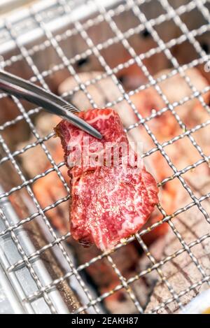 Gegrilltes Wagyu-Rind Stockfoto