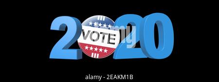 Wählen Sie die Präsidentschaftswahl 2020 in den Vereinigten Staaten von Amerika. Stockfoto