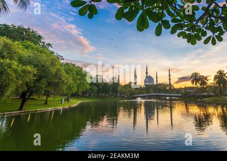 Eine malerische Aussicht auf Shah Alam, die Hauptstadt von Selangor. Stockfoto