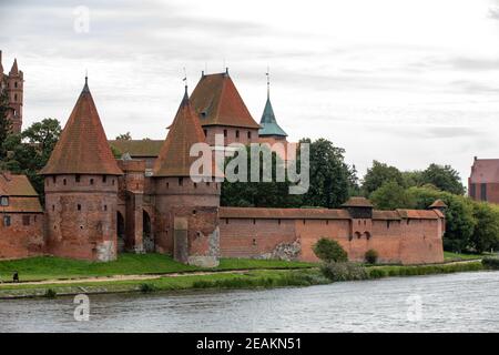 Schloss Malbork, Sitz des Großmeisters der Deutschen Ritter, Malbork, Mazury, Polen Stockfoto