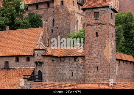 Schloss Malbork, Sitz des Großmeisters der Deutschen Ritter, Malbork, Polen Stockfoto