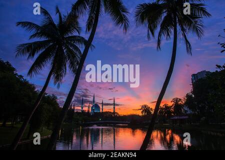 Eine malerische Aussicht auf Shah Alam, die Hauptstadt von Selangor. Stockfoto