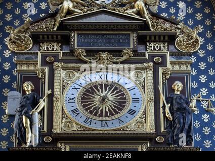 Die Uhr Turm (Tour de l ' Horloge), La Conciergerie, Paris Stockfoto