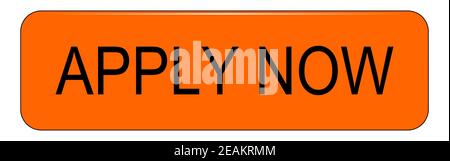 Orange gelten jetzt Button auf weißem Hintergrund â € "Illustration Stockfoto