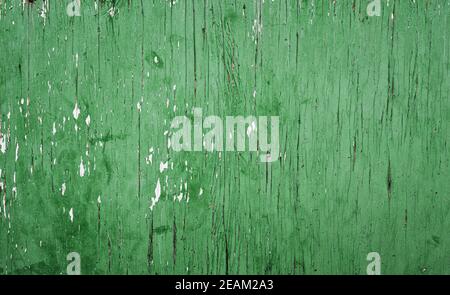 Graues Holz- Hintergrund mit Alte bemalte Platten Stockfoto