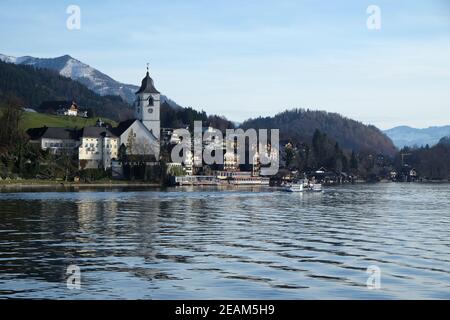 St. Wolfgang Dorf am Wolfgangsee in Österreich Stockfoto