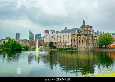 Blick auf den Innenhof in Den Haag, Niederlande Stockfoto