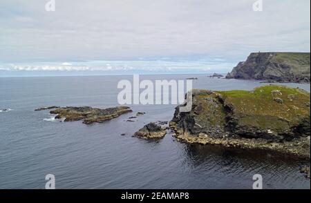 Irlands Küsten Klippen zwischen Glencolumbkill und Malin Beg Stockfoto