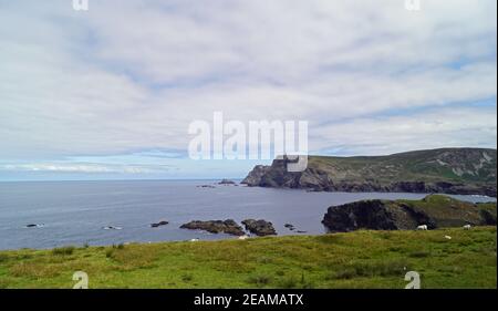 Irlands Küsten Klippen zwischen Glencolumbkill und Malin Beg Stockfoto