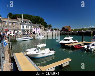 Der Hafen von Padstow, Cornwall. Stockfoto